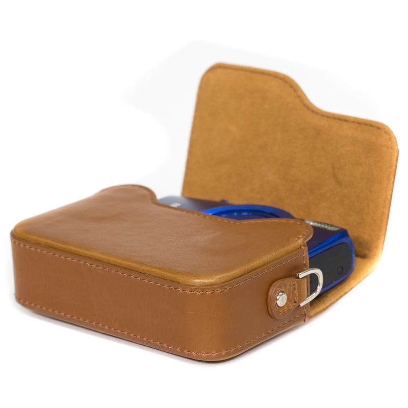 MegaGear Canon PowerShot SX620 HS, ELPH 180, ELPH 360 HS, ELPH 190 is, ELPH 170 is, SX610 HS Leather Camera Case with Strap - Light Brown - MG1091 - Image 5